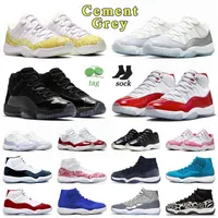 Jumpman 11 cherry low cement grey basketball shoes 11s trainers mens womens high cool grey red and white jubillee 25th anniversary cap and gown concord j11 sneakers