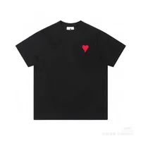Дизайнеры Amis Paris Shirit 2023SS Spring Classic Heart Solid Color Big Love Round Shece Сердце футболка с коротким рукавом для мужчин и женщин YF07