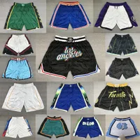 Just Don Pocket Basketball Shorts Sport Short Pant With Pocket Mitchell and Ness Zipper Spirit iverson Retro Pants Top Quality Sweatpants Stitched Size S-XXL