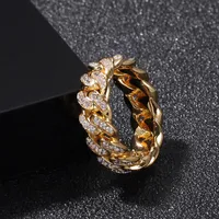 Hiphop heren sieraden ringen verloving trouwringen sets mannen liefde diamanten ring luxe ijsje out ring247f