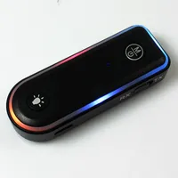 Q3 Bluetooth 2 in 1 WifiアダプターFMトランスミッターレシーバーHifiステレオサウンド1ボタンコントロール3.5mm USBワイヤレスアダプターカラフルな雰囲気の光