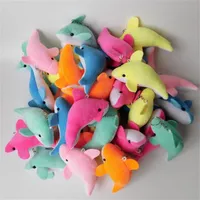 50pcs lot 10cm Dolphin Keychains Mini Plush Pillows Key Ring for Birthday Event Party Kids Party Favors Fashion Pendant Key Chain 211z