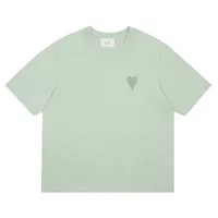المصممين Amis Paris Shirit 2023ss Spring Classic Heart Solid Love Love Round Heart Heart Short Shirt T-Shirt for Men and Women YF04