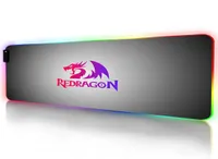 Pads de souris Le poignet reste RVB Gaming Redragon Mouse Pad grande taille colorée Luminous PC Ordinktop 7 couleurs LED Light Desk Mat 2423192