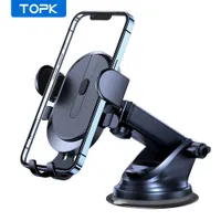 Cell Phone Mounts Holders TOPK D39-X Universal Car Phone Holder For Phone Air Vent Clip Mount Cell Stand For iPhone 14 13 11 Pro Max Huawei Samsung P230316