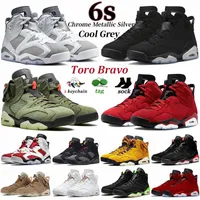 WITH TAG 2021 Nike Air Jordan Retro 6 6s Chaussures de basket VI Travis Scott x British Khaki Carmine Cactus Jack Jumpman Hare Hommes Femmes Baskets Baskets 40-47