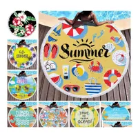Towel Beach Towels Tropical Printed Large Outdoor Cam Picnic Microfiber Round Fabric Bath For Living Room Home Decorative 11 Styles Dh0Wr