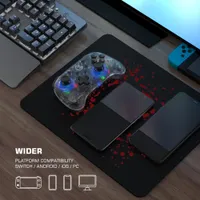 T4 Mini Bluetooth Switch Controller Gamepad para Nintendo Switch Apple Arcade semi -transparente preto / branco