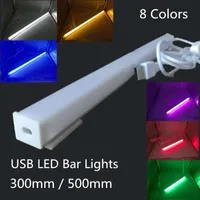 Strisce a LED Luci a barra a LED USB 2835 LED Strip hard tubo con U alluminio in alluminio in alluminio cucina per l'illuminazione sotto l'illuminazione da lettura tabella p230315