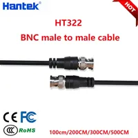 Hantek BNC Male to Male Plug Coaxial Cable TV Extension Cable Surveillance Camera Pure Copper Jumper Signal Transmission HT