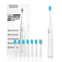 smart electric toothbrush Seago Fast Rechargeable Sonic Toothbrush Electric Smart Automatic with Case Whitening Replacement Brush Head Adult Waterproof 230314