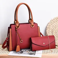 Moda kadın çanta tasarımcılar çanta 2pcs omuz çanta çanta elçi çanta kredi kartı tutucu madeni para cüzdanlar küçük cüzdan #88 ile kadın çantası