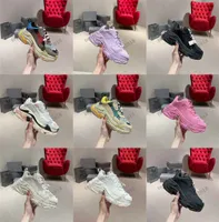 Luxe ontwerper Casual schoenen Paris Triple S Vrouwelijke platform Sneakers Ba Daddy Schoenplaat-Forme Women Heren Teniz Feminino vrouwelijke vrouw Trainers schoenen