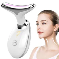 Face Massager Neck Anti Wrinkle Beauty Device Lifting and Tighten Electric LED Pon Therapy Microcurrent Remover 230314