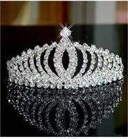 Kryształowe tiary i korony Weddne Hair Akcesoria Tiara Ślubna korona ślubna dla narzeczonych Ozdoby włosów