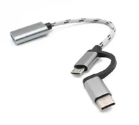 2 in 1 USB 30 OTG Cable Type C Micro usb to USB30 Adapter USBC Data Transfer Cable for Samsung Xiaomi Huawei TypeC Phone6637041