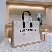 Модная тенденция женщин сумки сумочка Rive Gauche Tote Supper Sucker Sadgags Высокопроницаемость верхняя льняная льня