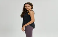 Tshirt con gilet da yoga intero LU59 Colori solidi Donne Fashion Tank da yoga all'aperto Sports Running Gym Tops Abbigliamento5422246