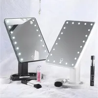 Compact Mirrors 16 LED 메이크업 LED 터치 조절 가능한 조명 화장품 조명 세면대 230314