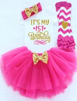 It039s My First Birthday Clothes Autumn Winter Girls Dress Christening Gowns Long Sleeve Clothing Tutu Party Outfits 24M Q12235357613