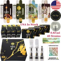 USA New NFC Packaging Empty 40 Strains GLO Atomizers Extracts Vape Cartridges Oil Carts Dab Wax Pen Ceramic Coil Glass Thick 510 Thread Battery Vaporizer Authentic