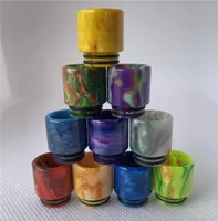 810 Thread Resin Drip Tips Ecig Colorful Epoxy Tip For TFV8 TFV12 Big Baby Tank With Candy Package3563959
