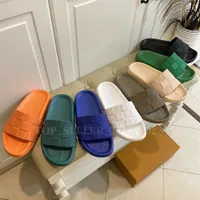 Designer chinelos de grife masculino lesão de borracha sandálias de linha de margem unissex de verão sapatos de luz de praia grande tamanho 36-46