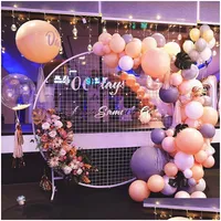 Party Decoration 58 78Cm Circle Balloon Stand Hoop Holder Round Flower Background Arch Frame Baby Shower Outdoor Y0107 Drop Dhisk
