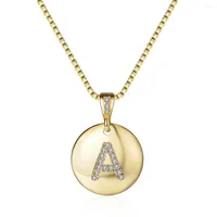 Chains Top Quality Women Girls Initial Letter Necklace Gold 26 Letters Charm Necklaces Pendants Zircon CZ Jewelry Personal