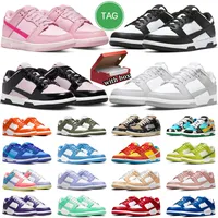 men women with box dunks shoes panda white black grey fog unc dunkes triple pink lows dunked mens trainer sneakers