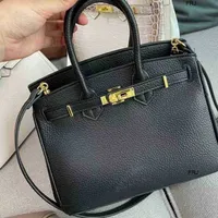 Designer Bags Birkin Herms Handbags Have Logo Genuine Leather Platinum Bag 2023 New Fashion Summer High Sense Versatile k Frj