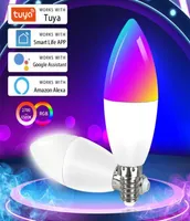 Smart Automation Modules Tuya Wifi LED Bulb E14 RGB CW Dimmable Lamp Voice Control Magic 7W Candle Work With Alexa Google Home Ass2546064