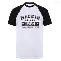 1984 년 남성용 T 셔츠 남자 면화 여름 여름 짧은 소매 생일 선물 Tshirt Tops Funny Man 티셔츠 JL-135