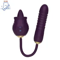 Adult Toy Manting Flower New Product of the 6th Generation Rose Double-headed Tongue Licking Vibration Stretch and Jump Egg Female Masturbation