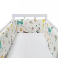 Yatak rayları bebek beşik tampon Seti Doğdu Polka Dot Pamuklu Basılı Karyola Tamponları Erkek Kız için Bebek Koruyucusu 200x30cm 2209281244246