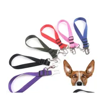 Dog Collars Leashes Leads Vehicle Car Seat Belt Pet Dogs Seatbelt Harness Lead Clip Safety Lever Traction Products Drop Delivery H Dhfze