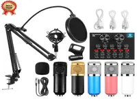 BM 800 Professional Audio V8 Sound Card Set BM800 Mic Studio Condenser Microphone for Karaoke Podcast Recording Live Streaming8607710