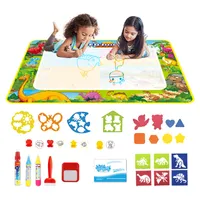 Drawing Painting Supplies 4 Style Big Size Magic Doodle Water Drawing Mat Painting Pens Stamp Set Coloring Board Educational Toys for Kids Birthday Gift 230317