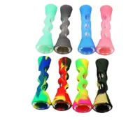 Horn Shape FDA Silicone Glass Filter Tips O Hitter Pipes Cigarette Holder Dugout Tobacco Herb Pipes Accessories9475502