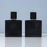 Storage Bottles 5PCS 30ML 50ML 100ML Black Glass Spray Bottle Men's And Women's Perfume High Grade