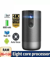 SMART DLP MINI Projector 1080p 24G 5G Wireless Projector Full HD Android 2G 16G Support 4K 3D Game Beamer2108770