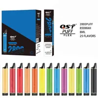 Original QST Puff Flex Disposable Vape 2% 5% E Cigarette 2800 Puffs 850mAh 8ml Pre-filled Pods Cartridges 25 Colors Vaporizers Electronic Cigarettes