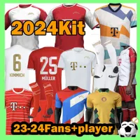 22 23 24 24 Koszulki piłkarskie FC Bayern Monachium Lewandowski Goretzka fanów Wersja Wersja Home Red Sane Gnabry Coman Muller Davies Kimmich Men Football Shirt