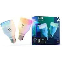 Life Clean, A19 1100 Lumens, полный цвет с антибактериальным HEV, Wi-Fi Smart Led Light Light Light, мост не требуется, совместим с Alexa, Hey Google, Homekit и Siri 2-Pack