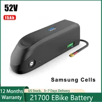 Ebike Battery 52V 15AH Electric Bicycle Lithium Battery Pack 40A BMS 21700 Samsung Cells for Electric Bike With USB US Stock