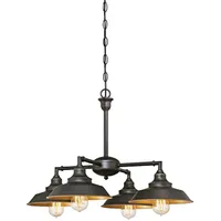 Westinghouse Lighting 6345000 Four-Light Indoor Iron Hill Chandelier, 4 Light, Oil Rubbed Bronze with Highlights