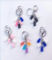 Resin Candy Keyring coloré charmant ours Keychain Cartoon Bears Sangles Pendant Girl Girl 6 Colors4593367