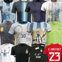 22 23アルゼンチンサッカージャージ3スター2023 2024カップファイナルイーグルチャンピオンキッズゴメスサインバージョンプレーヤーマルティネスゴールキーパー特別トレーニングベストフットボールシャツ