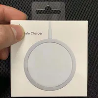 50PC Portable 15w Wireless Charger for iPhone Magnetic Magsafe Type C Round Fast Charging