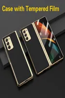 Роскошный корпус для Galaxyz Fold2 5G Allinclusize Metal Edging Tempered Glass Retro Leather Cover Galaxy Z Fold 2 Case 3236403